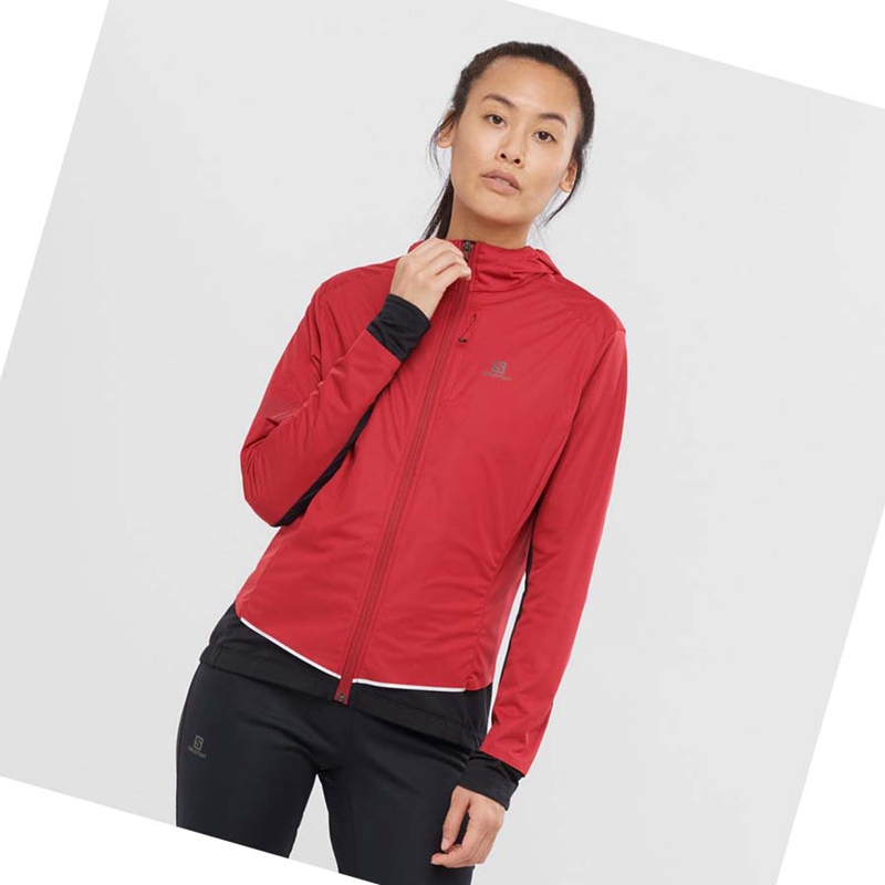 Women's Salomon LIGHT SHELL Jackets Red | 09341-YJAI