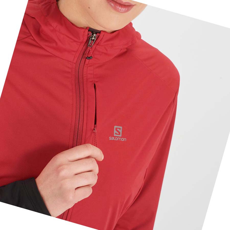 Women's Salomon LIGHT SHELL Jackets Red | 09341-YJAI