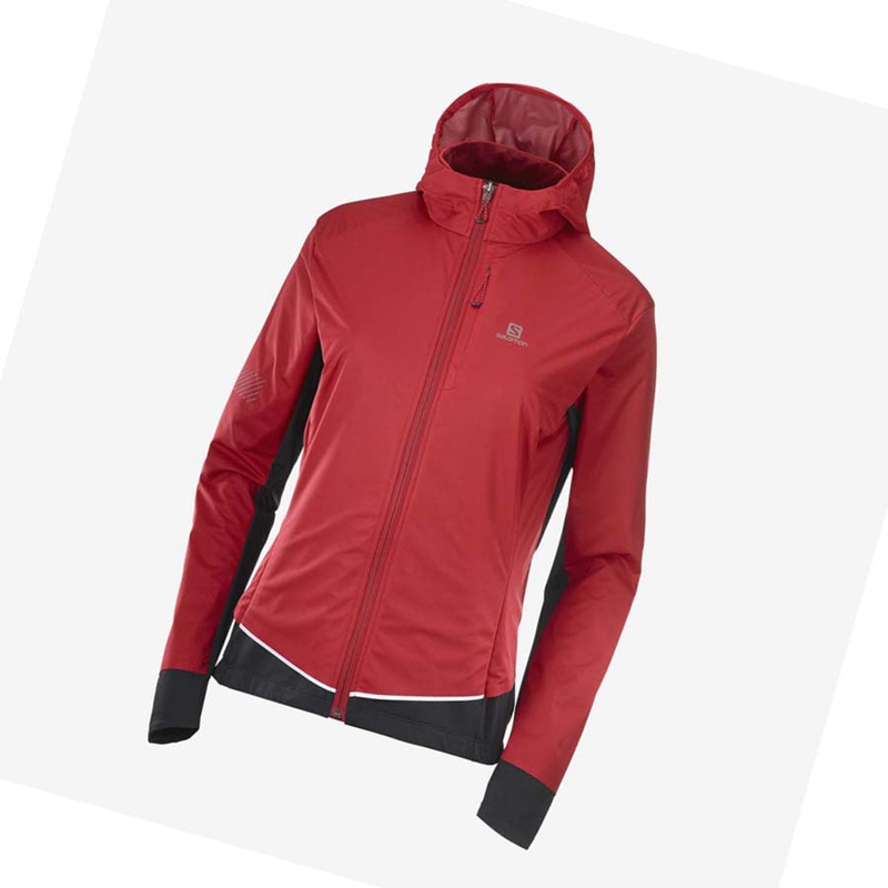 Women\'s Salomon LIGHT SHELL Jackets Red | 09341-YJAI