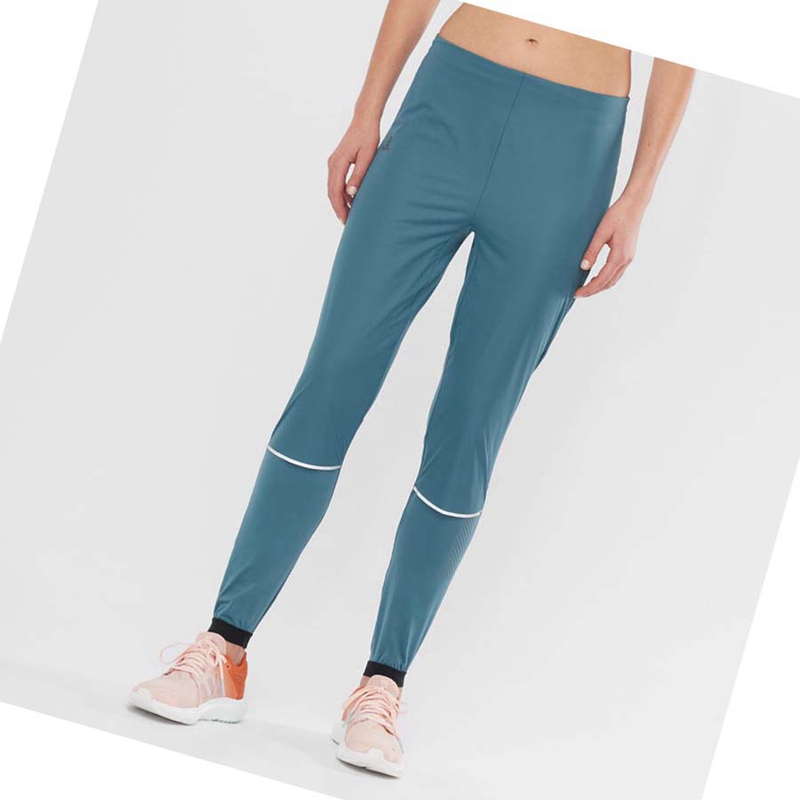 Women's Salomon LIGHT SHELL Pants Blue | 35709-ZXVG