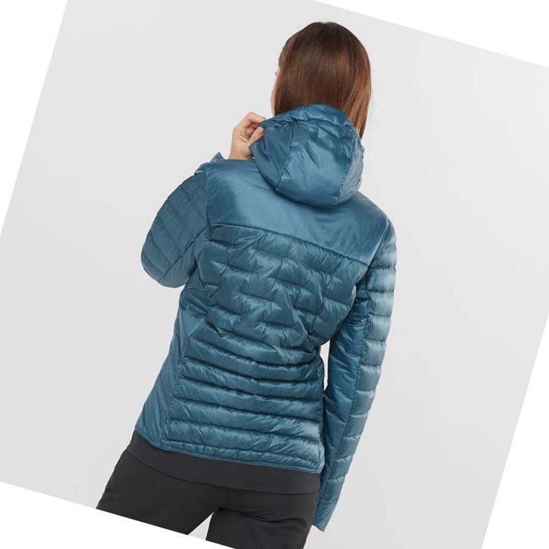 Women's Salomon OUTLINE DOWN INSULATED Jackets Blue | 95314-WBTX