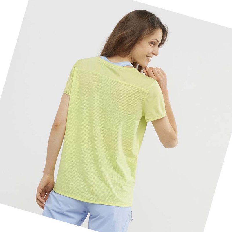 Women's Salomon OUTLINE SUMMER T Shirts Mint | 48269-RVFZ