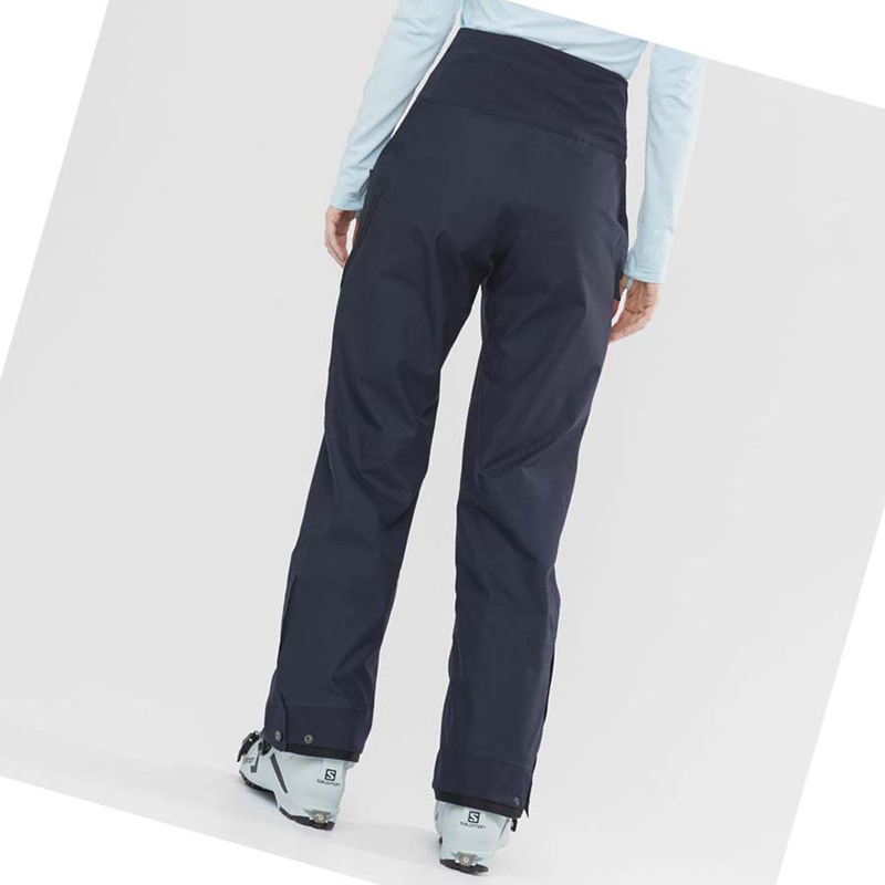 Women's Salomon OUTPEAK GORE-TEX 3L Ski Pants Blue | 91580-YNEH