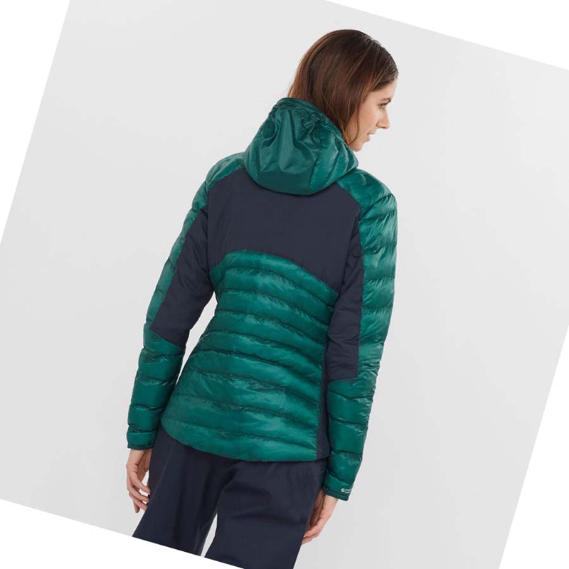 Women's Salomon OUTPEAK PRIMALOFT INSULATED Jackets Green | 96350-AZPL