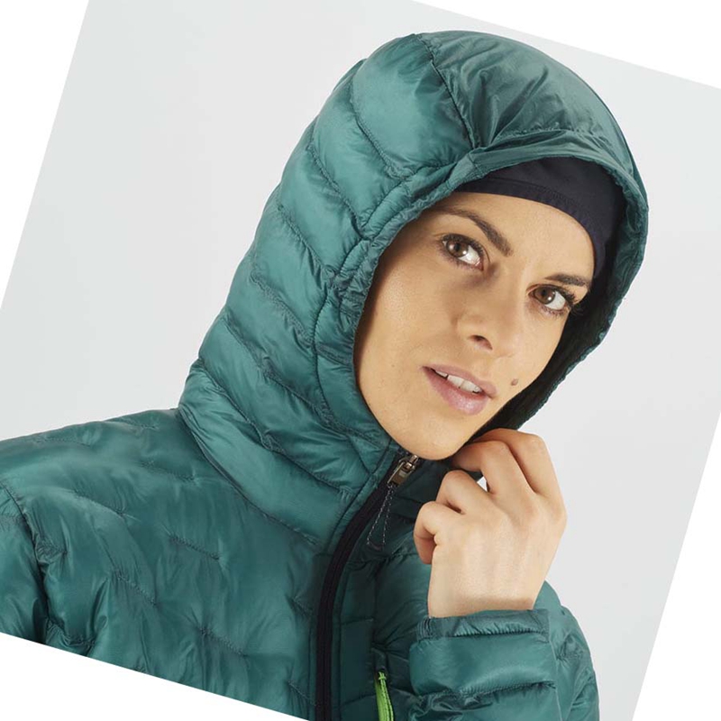 Women's Salomon OUTPEAK PRIMALOFT INSULATED Jackets Green | 96350-AZPL