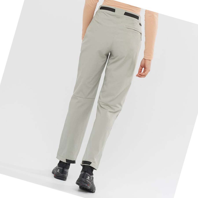 Women's Salomon OUTRACK Pants Beige | 31297-DLOF