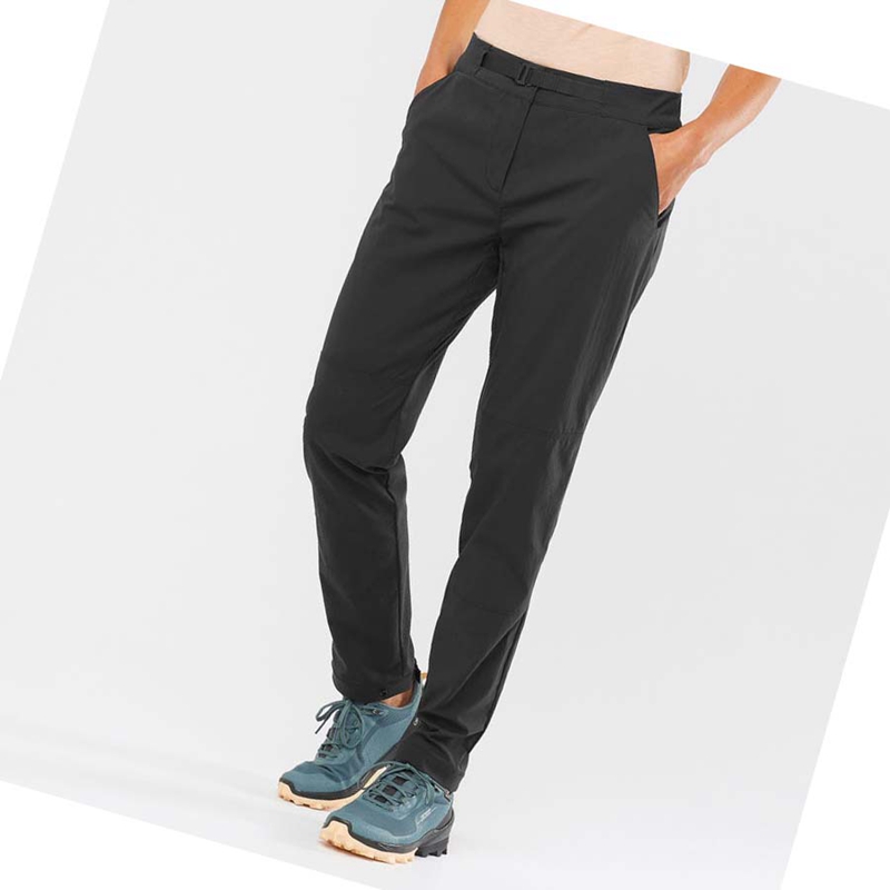 Women's Salomon OUTRACK Pants Black | 67481-QCSH