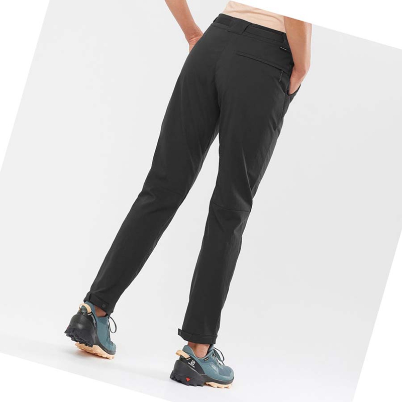 Women's Salomon OUTRACK Pants Black | 67481-QCSH