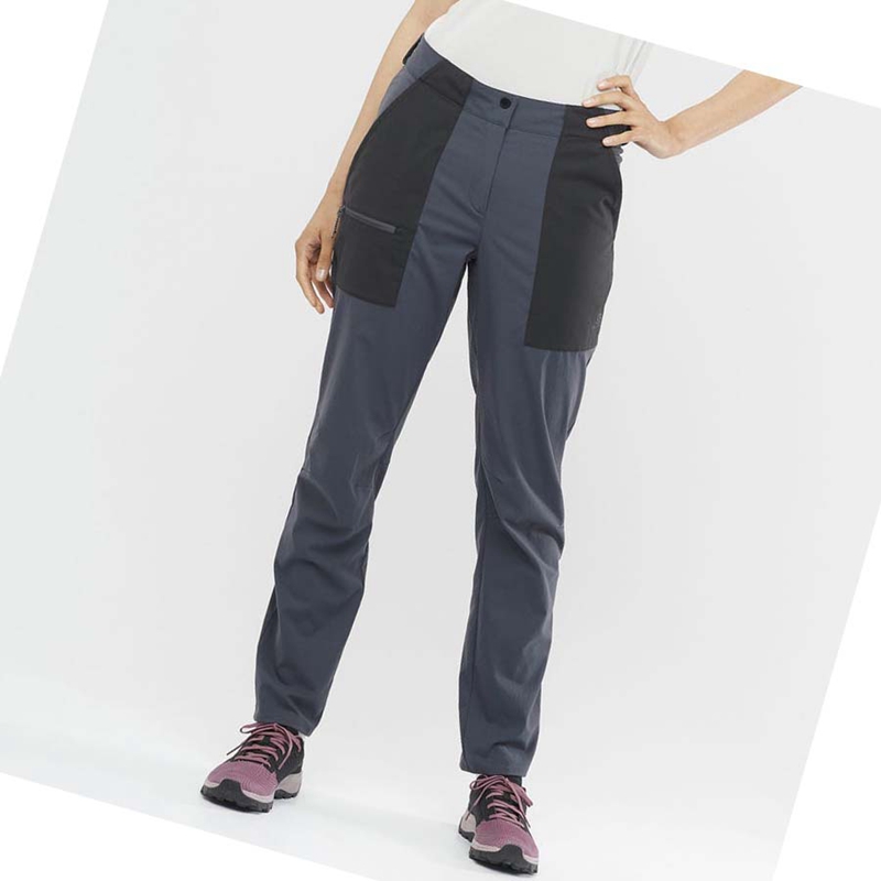 Women's Salomon OUTRACK Pants Grey | 67803-VAKC