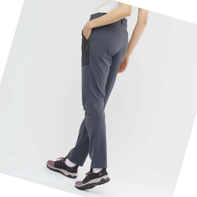 Women's Salomon OUTRACK Pants Grey | 67803-VAKC