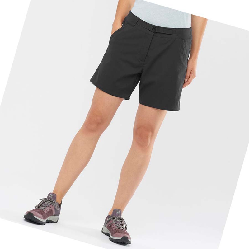 Women's Salomon OUTRACK Shorts Black | 23478-JXNT