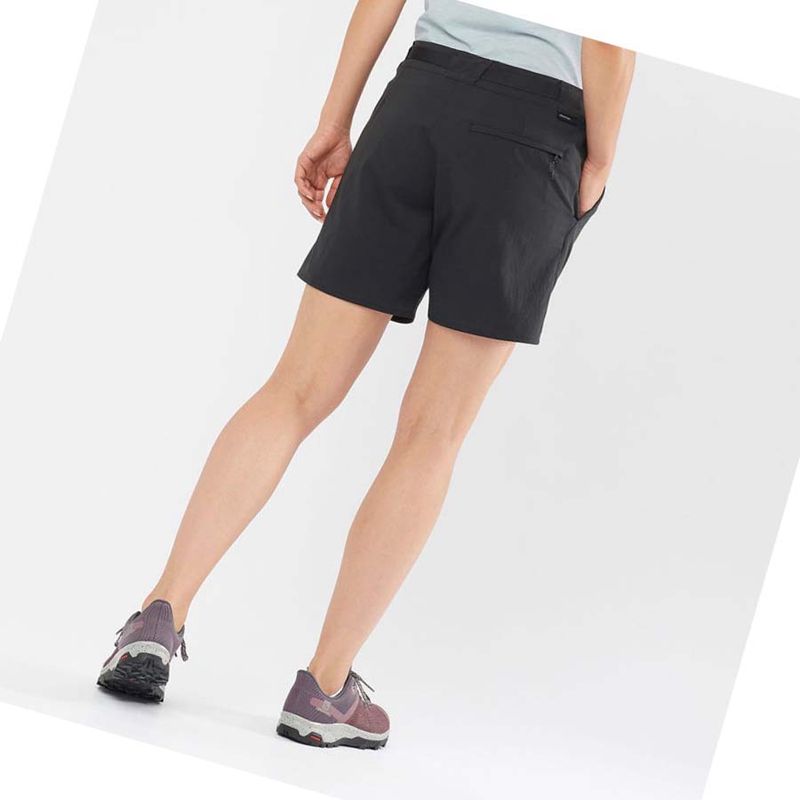 Women's Salomon OUTRACK Shorts Black | 23478-JXNT