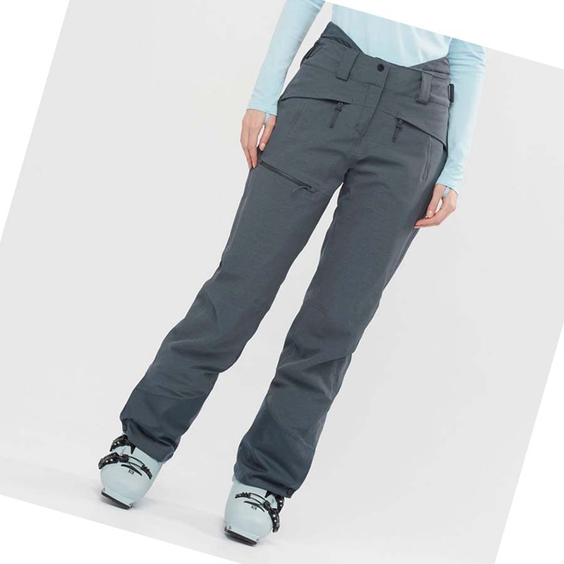 Women's Salomon PROOF LIGHT Ski Pants Grey | 71953-TIHM