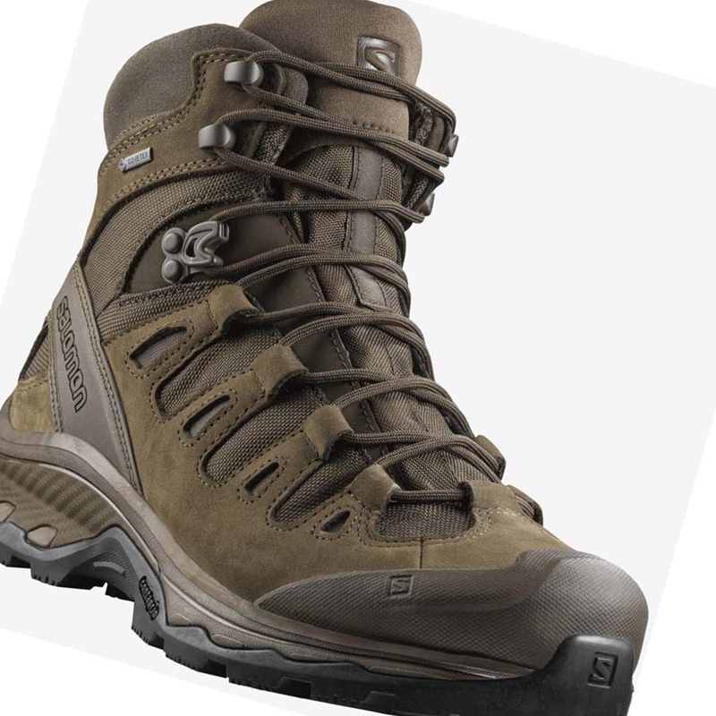 Women's Salomon QUEST 4D GORE-TEX FORCES 2 EN Boots Brown | 97153-HXGA