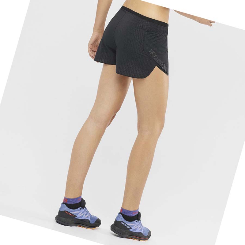 Women's Salomon SENSE AERO 3'' Shorts Black | 01942-PQJH