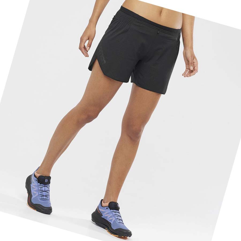 Women's Salomon SENSE AERO 5'' Shorts Black | 09247-JRDO