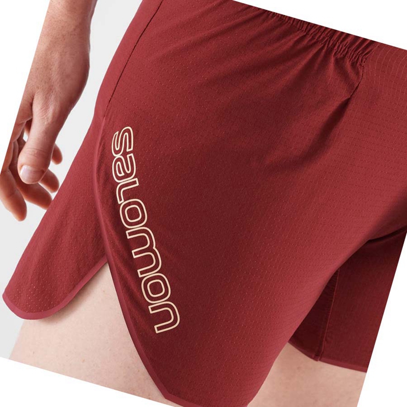 Women's Salomon SENSE AERO 5'' Shorts Red | 39658-WZIK