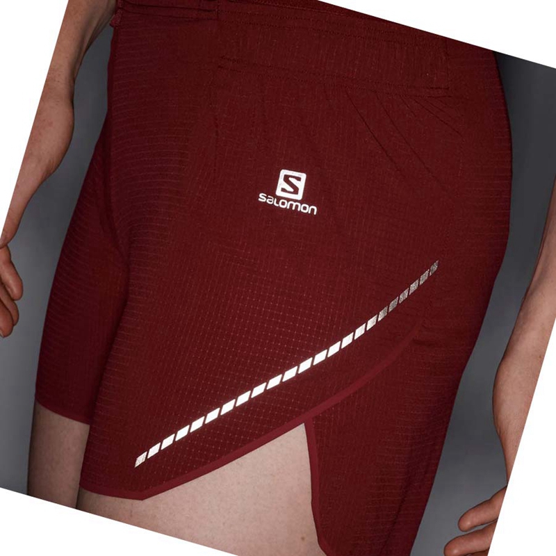 Women's Salomon SENSE AERO 5'' Shorts Red | 39658-WZIK