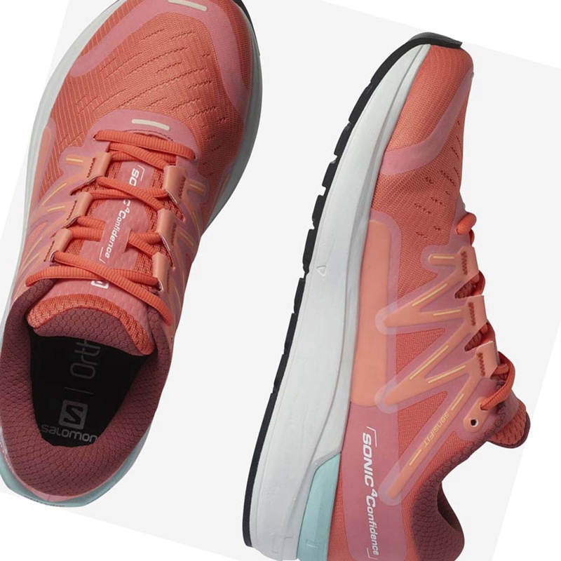 Women's Salomon SONIC 4 Running Shoes Pink | 28369-UKNS