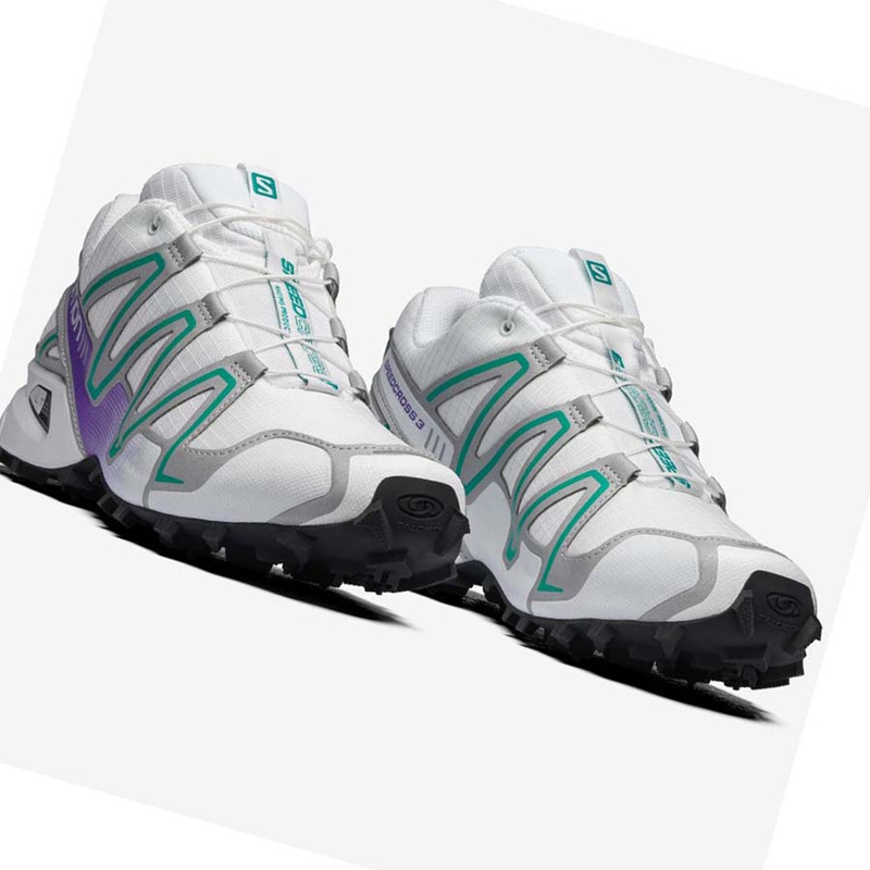 Women's Salomon SPEEDCROSS 3 Sneakers White | 91704-HEIV