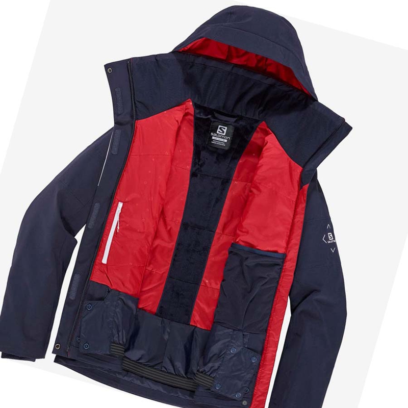 Women's Salomon SPEED INSULATED Jackets Navy | 82976-IBNG