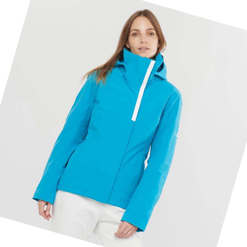 Women's Salomon SPEED INSULATED Jackets Blue | 83967-UMCL