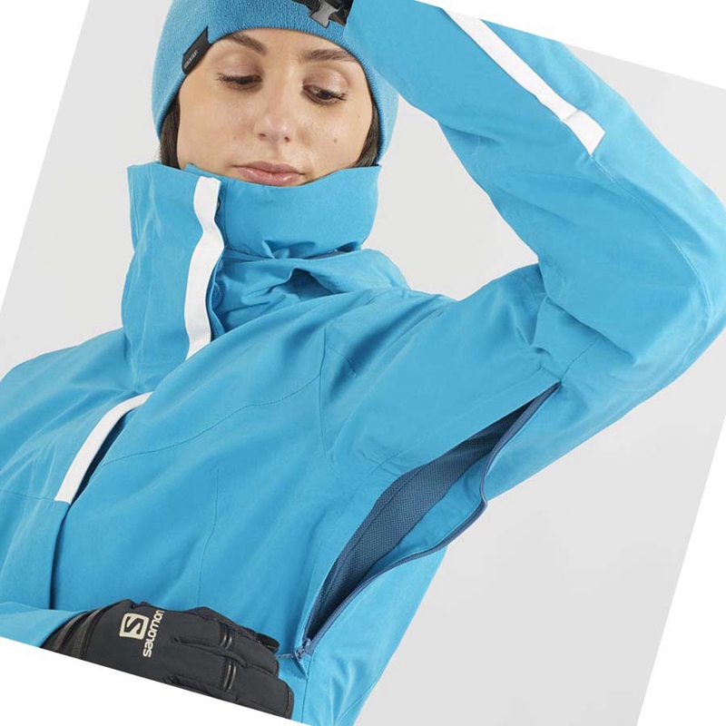 Women's Salomon SPEED INSULATED Jackets Blue | 83967-UMCL