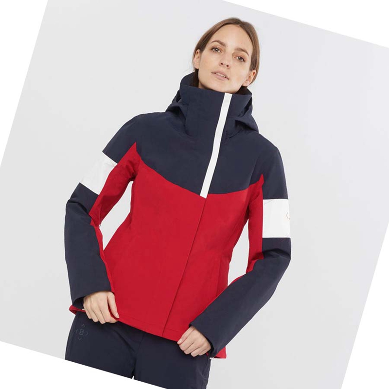 Women's Salomon SPEED INSULATED Jackets Red | 91682-FSYM