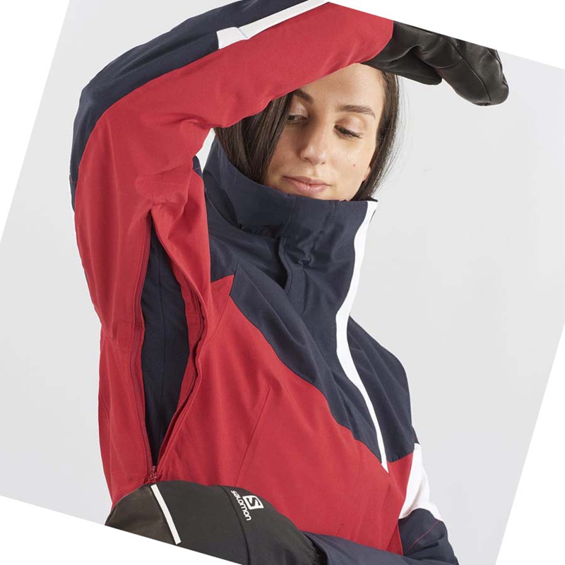 Women's Salomon SPEED INSULATED Jackets Red | 91682-FSYM