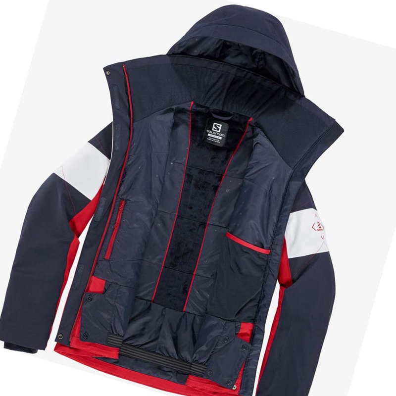 Women's Salomon SPEED Ski Jackets Red | 18795-MBWZ