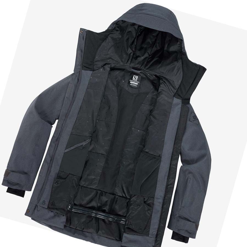 Women's Salomon STANCE CARGO Ski Jackets Black | 90317-XKQY