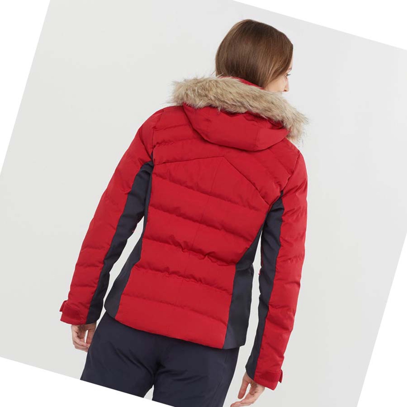 Women's Salomon STORMCOZY Ski Jackets Red | 67352-PUBW