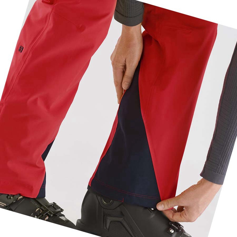 Women's Salomon THE BRILLIANT Ski Pants Red | 12853-QBGP