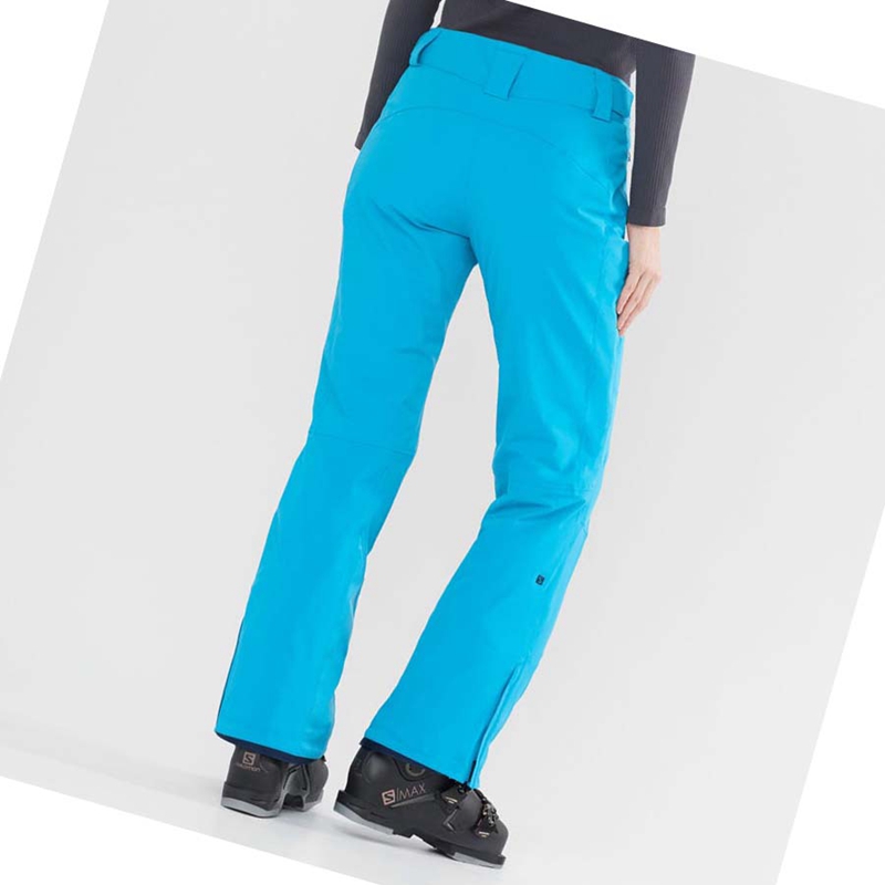 Women's Salomon THE BRILLIANT Ski Pants Blue | 45109-CWJL