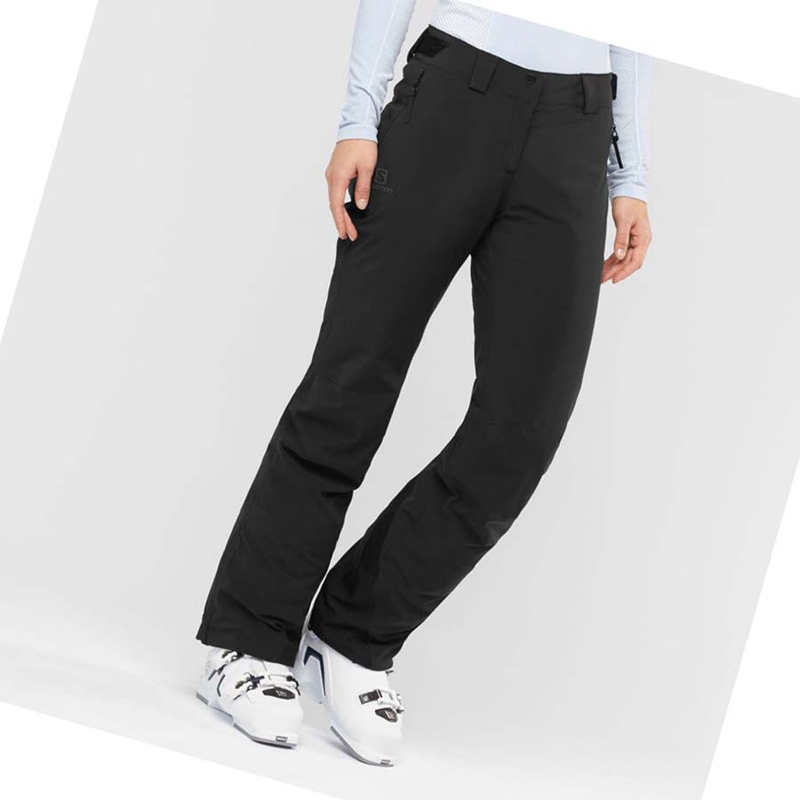 Women's Salomon THE BRILLIANT Ski Pants Black | 67084-DPLT