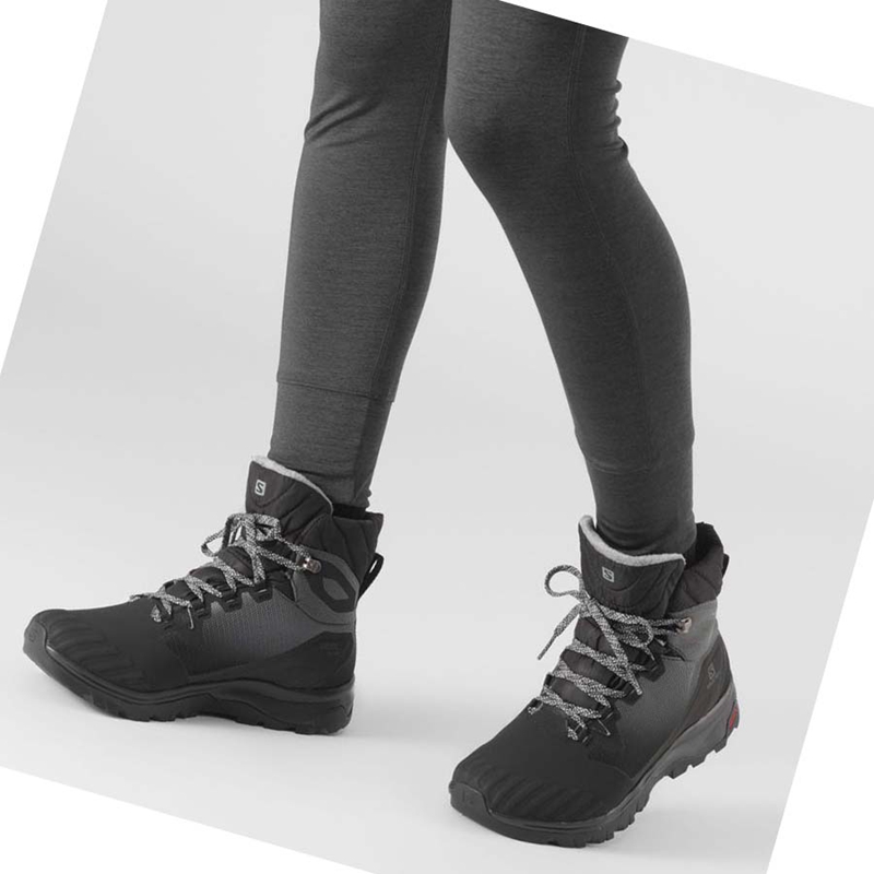 Women's Salomon VAYA BLAZE THINSULATE™ CLIMASALOMON™ WATERPROOF Winter Boots Black | 87549-FHUR