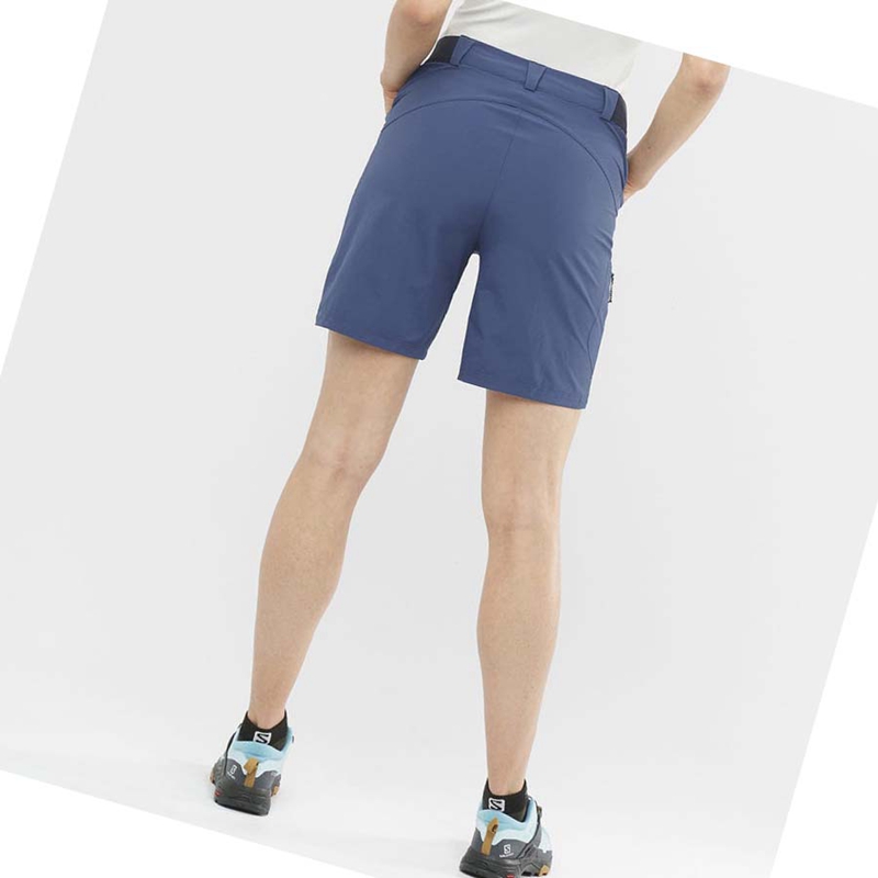 Women's Salomon WAYFARER Shorts Navy | 69548-VXRT