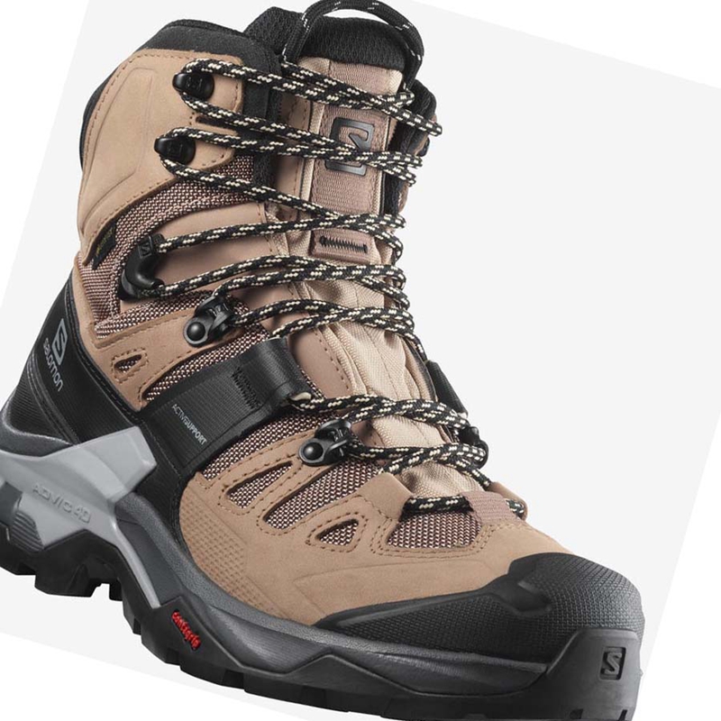 Women's Salomon WoQUEST 4 GORE-TEX Hiking Shoes Brown | 73964-YOWZ