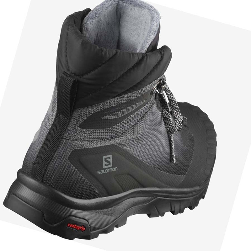 Women's Salomon WoVAYA BLAZE THINSULATE™ CLIMASALOMON™ WATERPROOF Hiking Shoes Black | 17528-TKVB