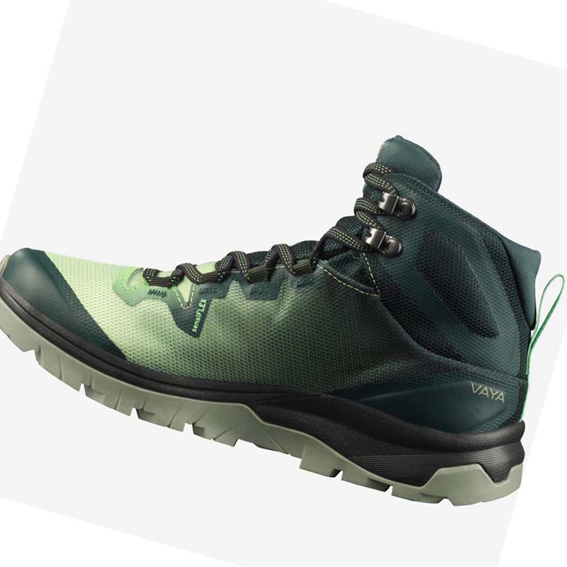 Women's Salomon WoVAYA MID GORE-TEX Hiking Shoes Green | 26974-NUQH