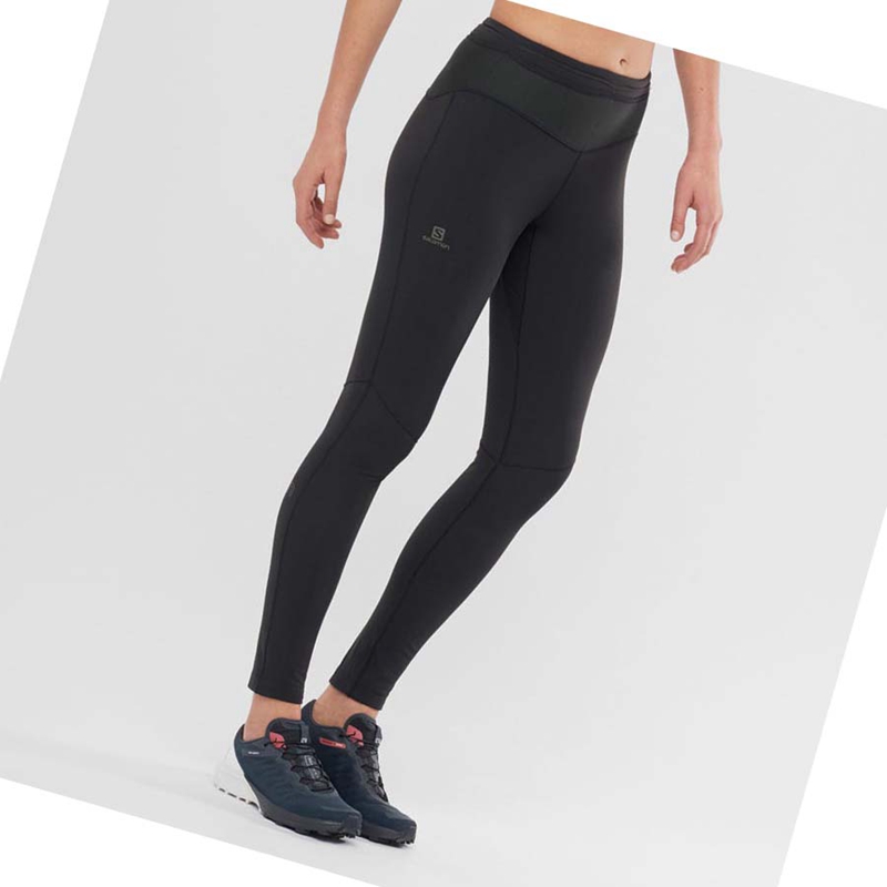 Women's Salomon XA WARM Pants Black | 61342-ZCTW