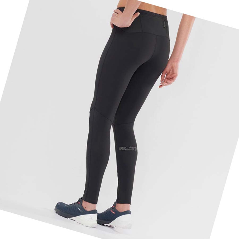 Women's Salomon XA WARM Pants Black | 61342-ZCTW