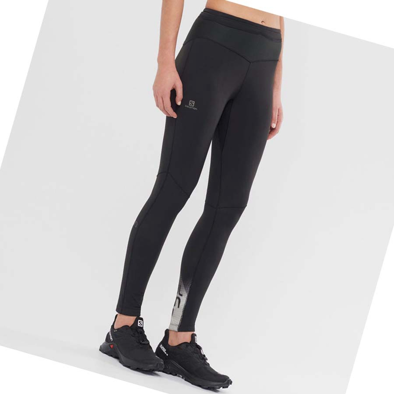 Women's Salomon XA WARM Pants Black | 69027-OTDJ