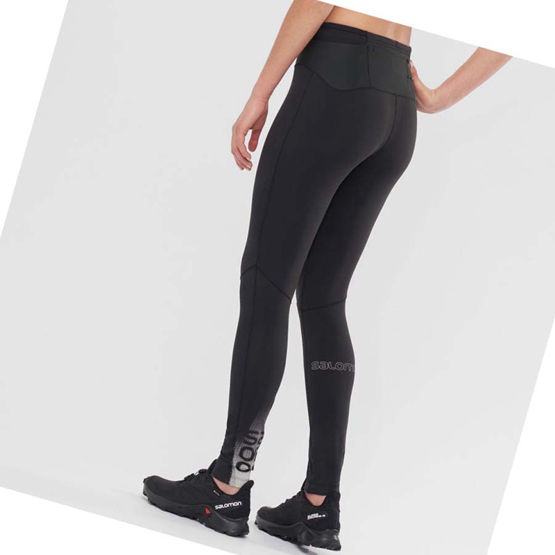 Women's Salomon XA WARM Pants Black | 69027-OTDJ