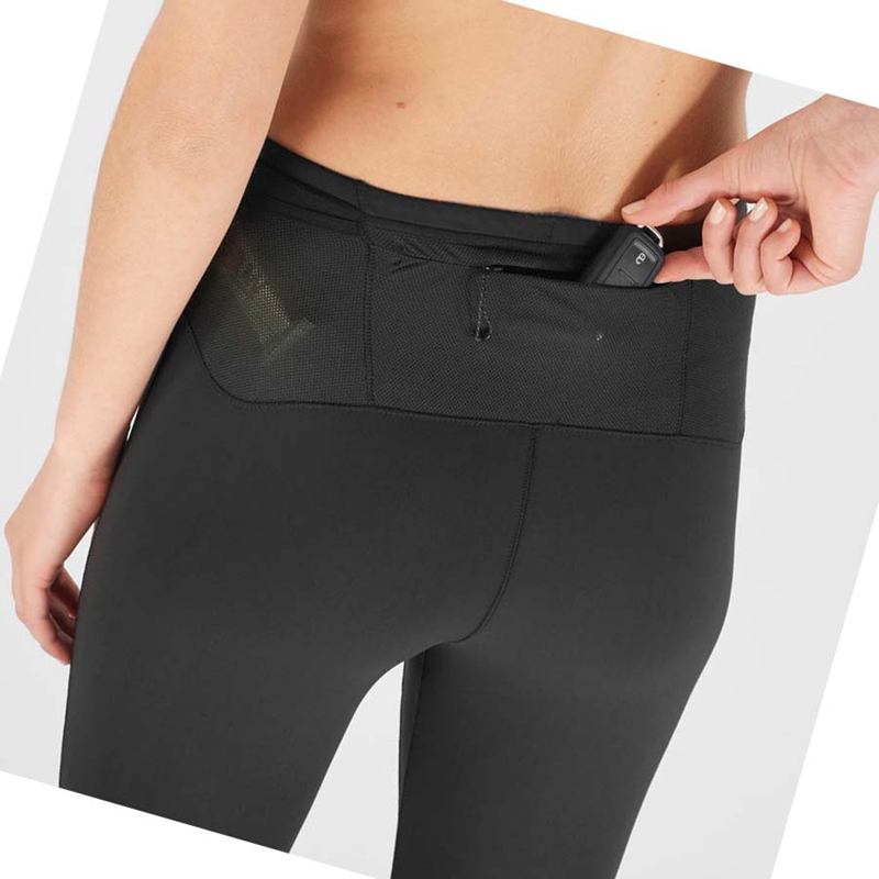 Women's Salomon XA WARM Pants Black | 69027-OTDJ