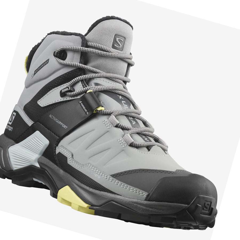 Women's Salomon X ULTRA 4 MID WINTER THINSULATE™ CLIMASALOMON™ Winter Boots Grey | 37596-QKJN