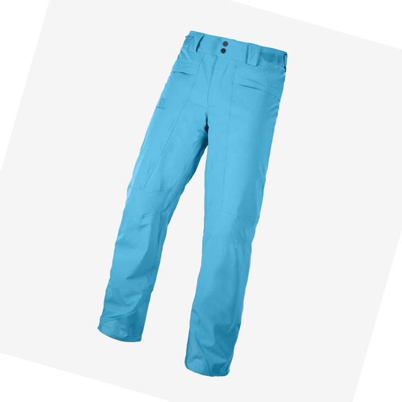 Men's Salomon BRILLIANT Ski Pants Blue | 04167-MIRF