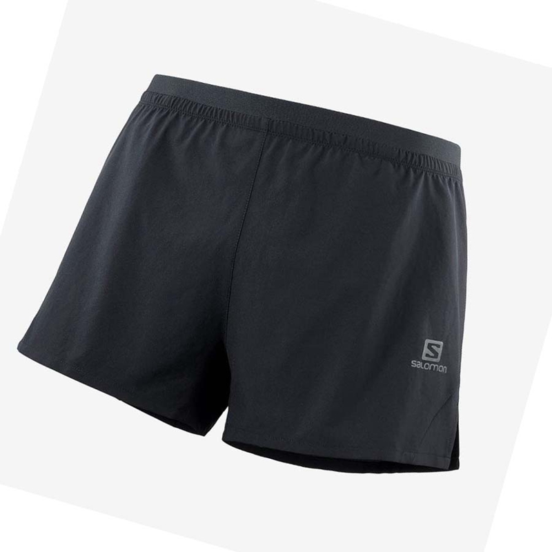 Men's Salomon CROSS 3'' Shorts Black | 83275-WODV