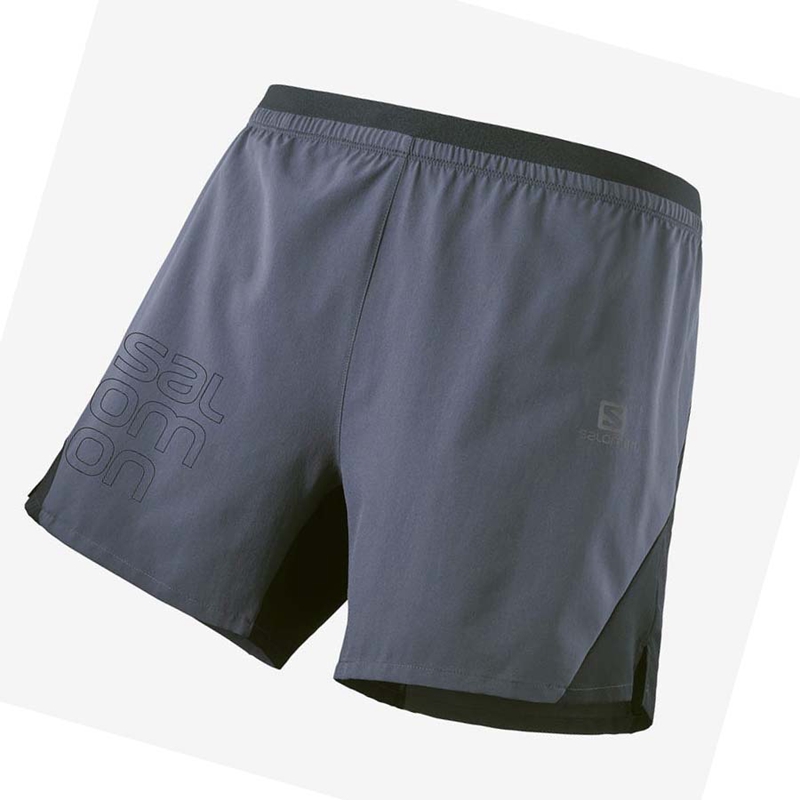 Men's Salomon CROSS 5'' Shorts Grey | 39846-ONDW