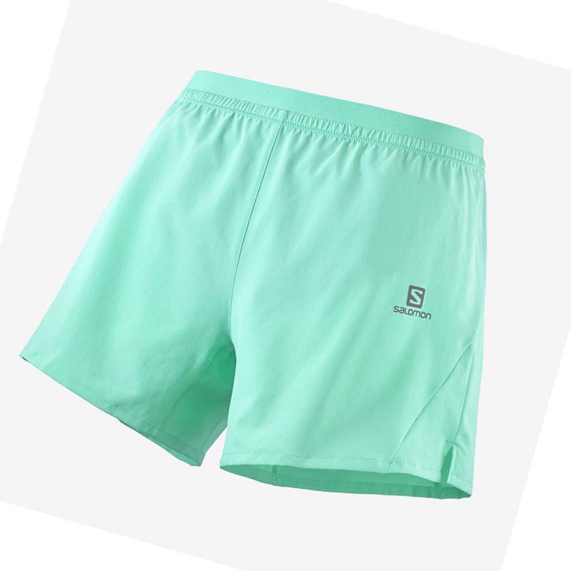 Men's Salomon CROSS 5'' Shorts Mint | 42937-NWCZ